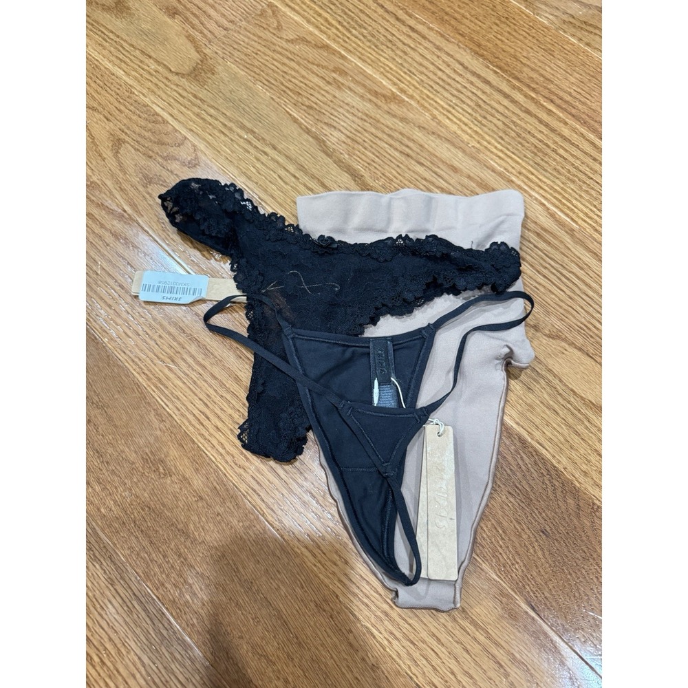 Bundle Of SKIMS Thong Underwear 3 Pair NEW XS Variety *READ Description